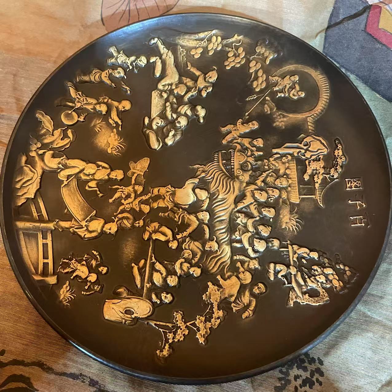 R173/AW 风磨铜百子图/摆件