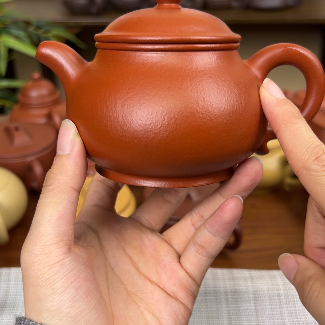 紫砂茶壶紫砂壶潘壶朱泥270cc全手