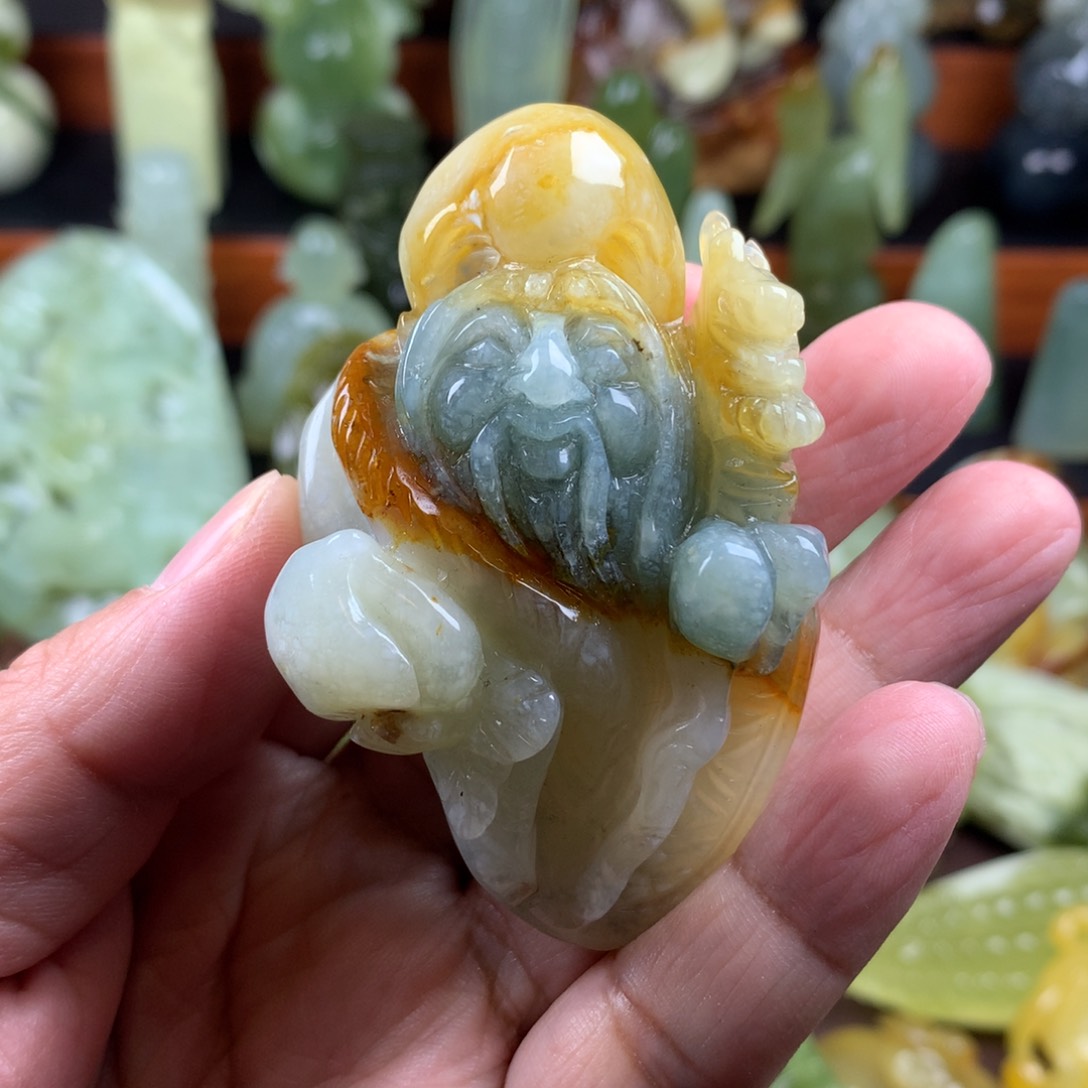 岫玉未镶嵌手把件