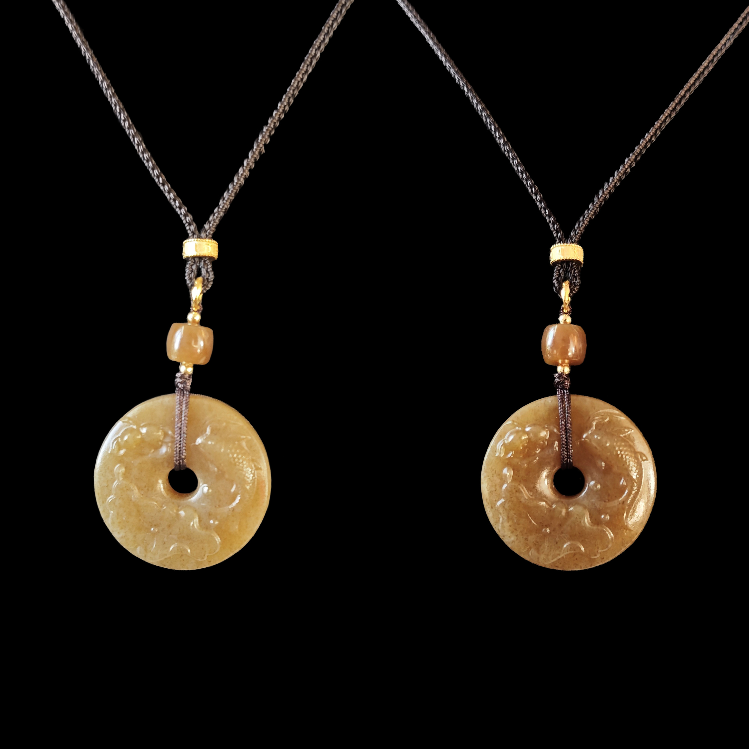 预售-新疆和田玉糖玉平安扣双面约28mm多样发发一件