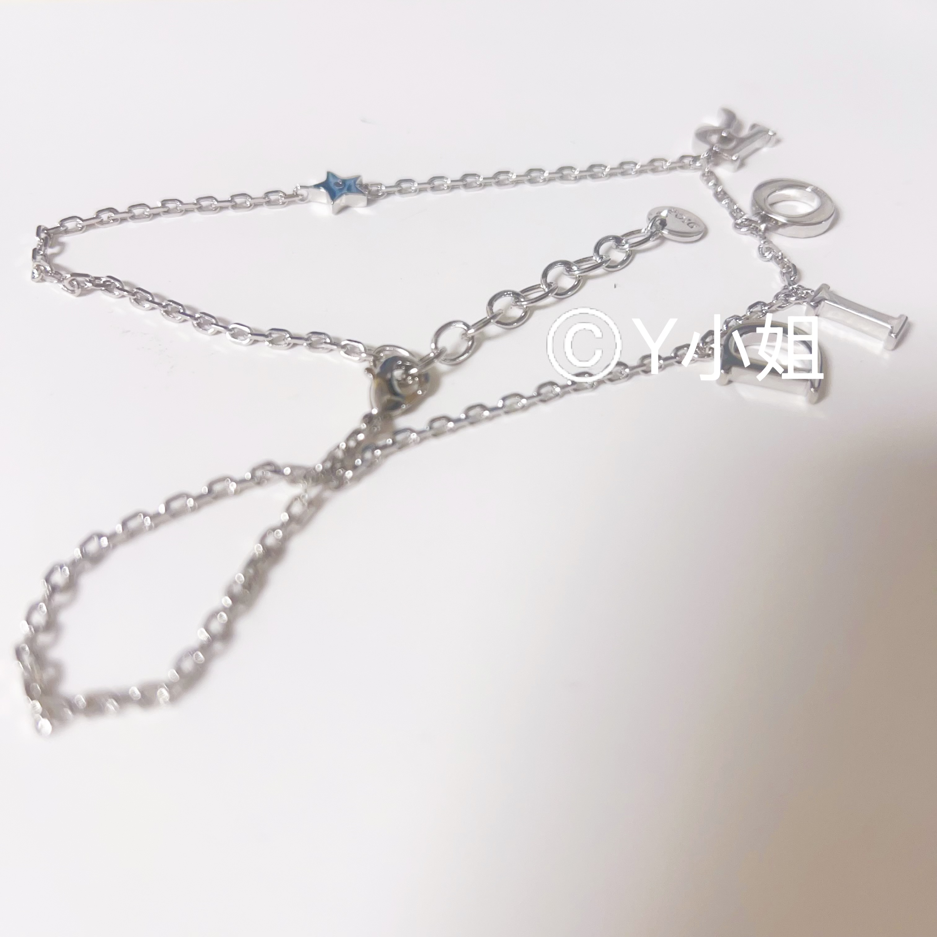 铜合金项链 D家对版带标满钻O字母项链X17