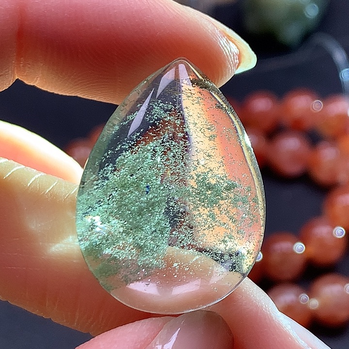 水晶吊坠(不含链)未镶嵌蔷*花