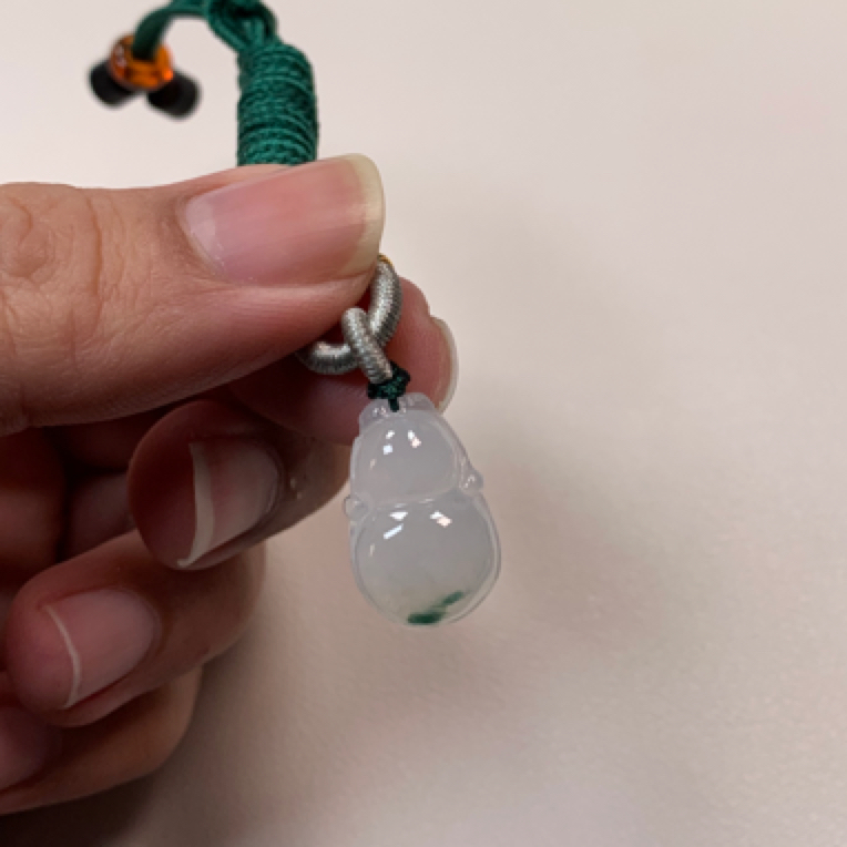 飘花小葫芦吊坠饰品干净清爽气质百搭缅甸天然翡翠礼物送人