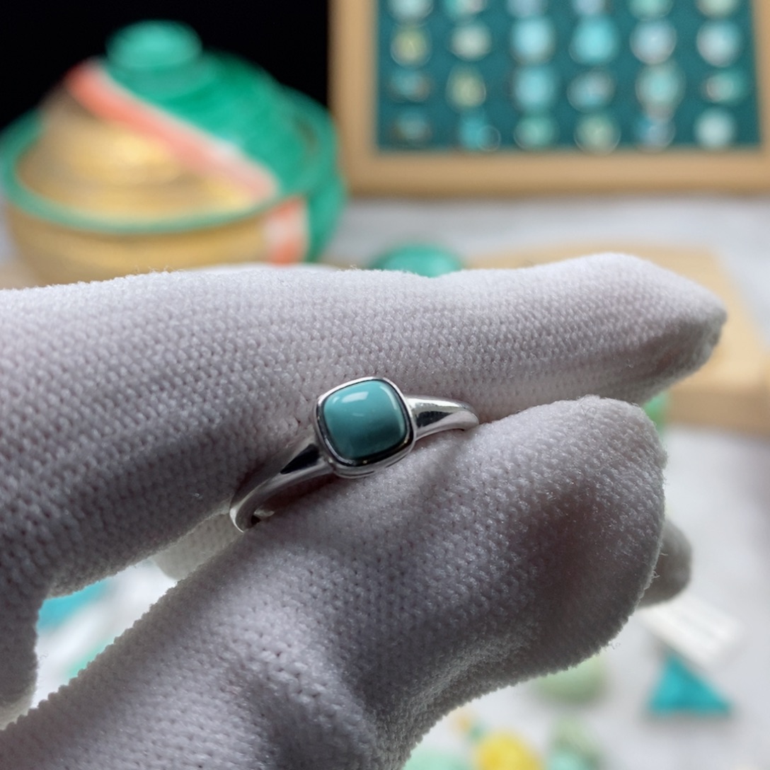 绿松石珠宝奇石银S925镶嵌