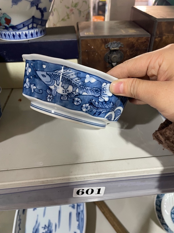 手绘，鱼画片，钵，