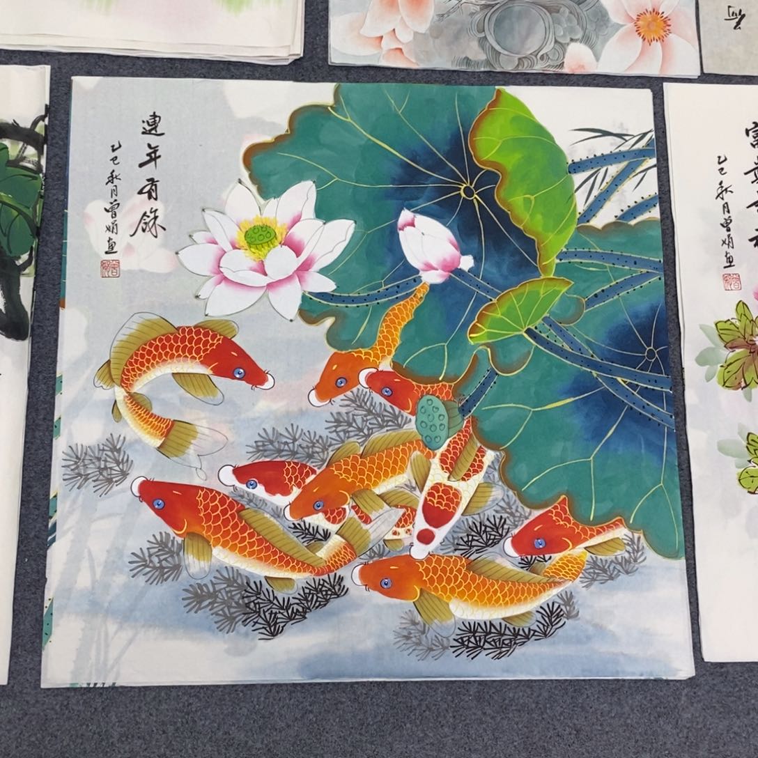 国画尺寸68✖️68精品斗方手绘画