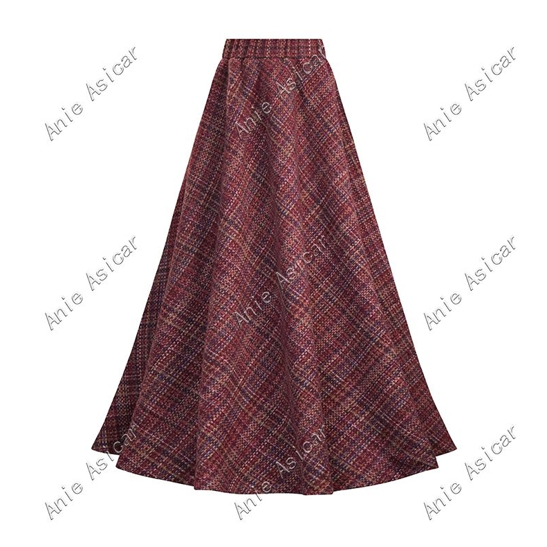 MJ285 秋冬季新款时尚百搭气质显瘦小众半身裙A字大摆裙