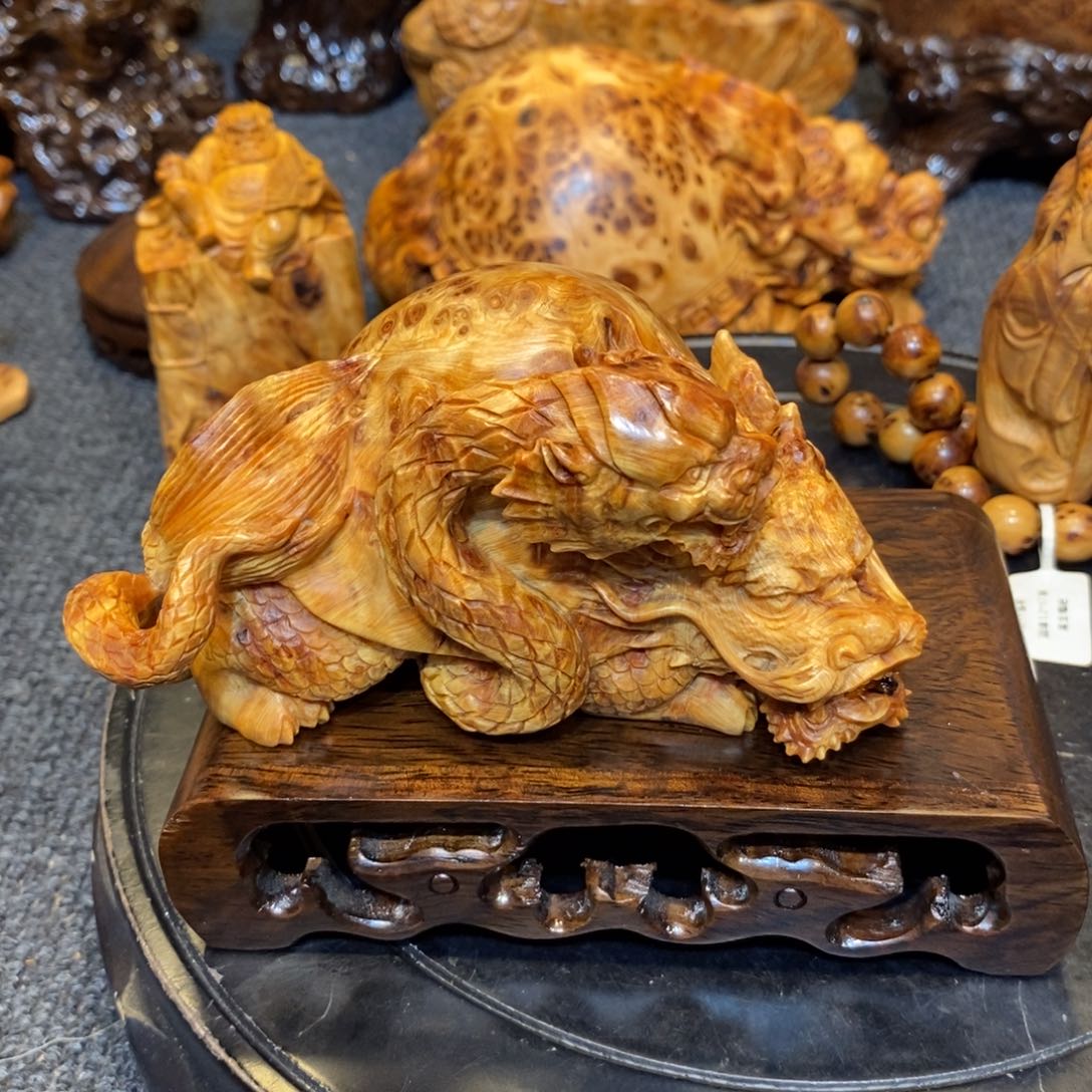 柏木（崖柏）男**孩太行精品陈化黑金瘤疤摆件