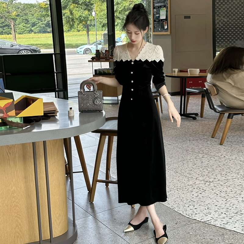 2025新款时尚女装连衣裙法式高级感显瘦气质显瘦洋气气质裙子7724