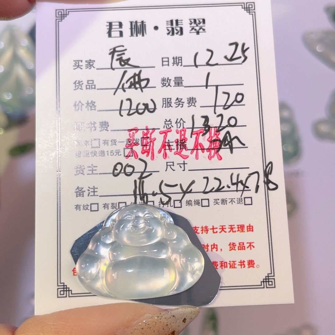 辰***翠翡翠未镶嵌颈饰裸石