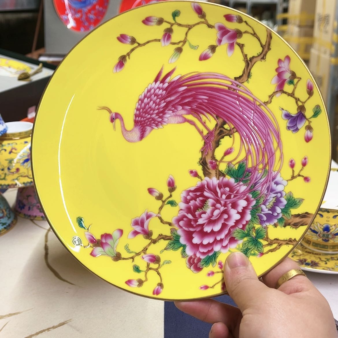 【闪购商品】骨瓷8英寸6平黄。。。。。。。
