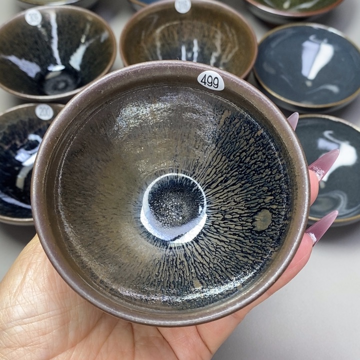 茶盏建窑建盏磨底柴烧主人杯微瑕