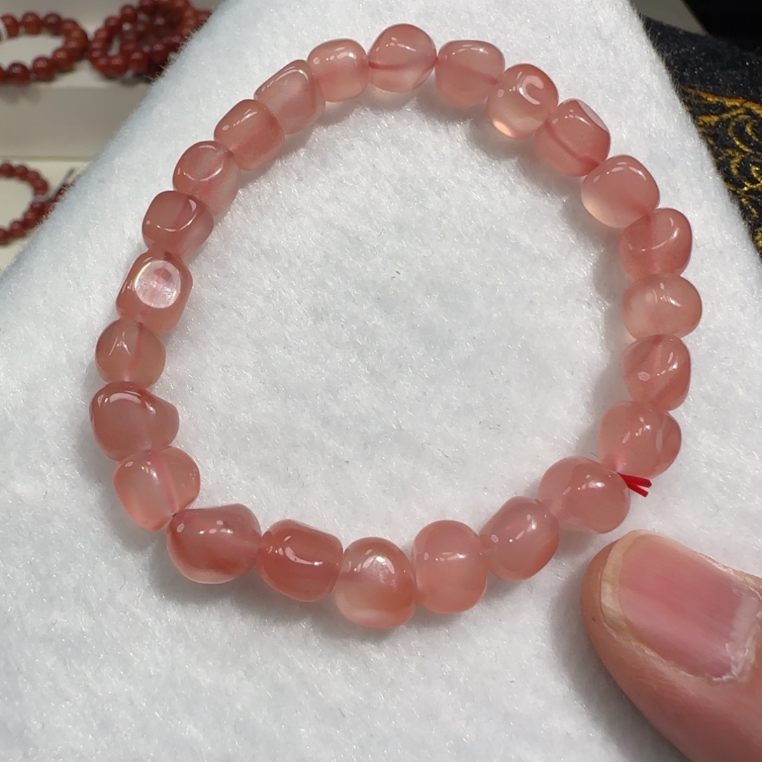 南红玛瑙未镶嵌手链