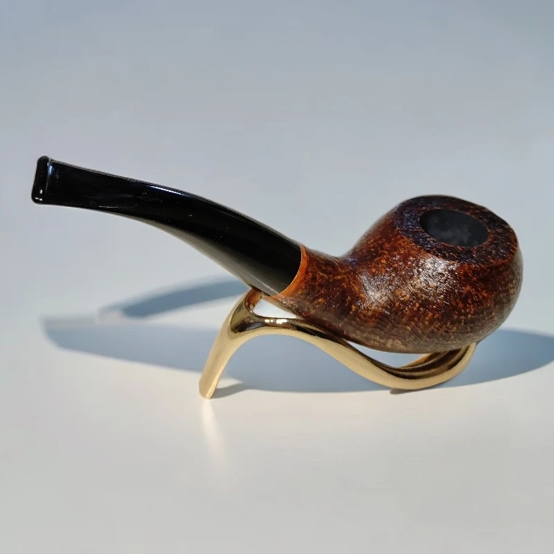 老李头乡村款麻面大河豚鱼烟斗