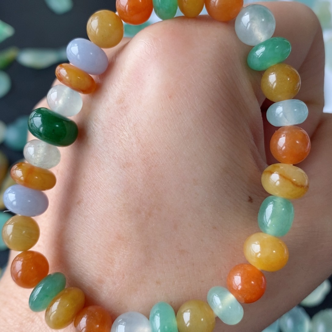 定制翡翠未镶嵌清**雨手串