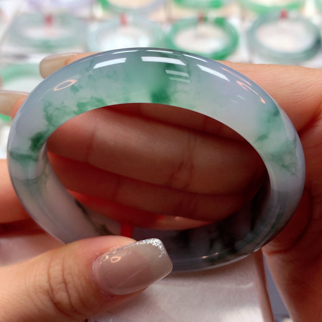 翡翠手镯未镶嵌53正23号88