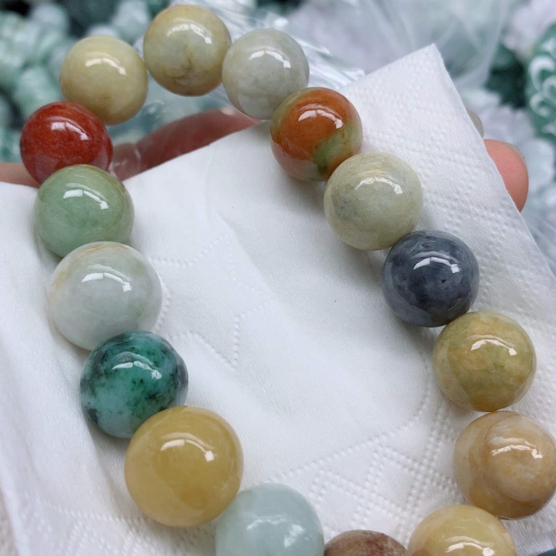 翡翠未镶嵌项链珠子珠