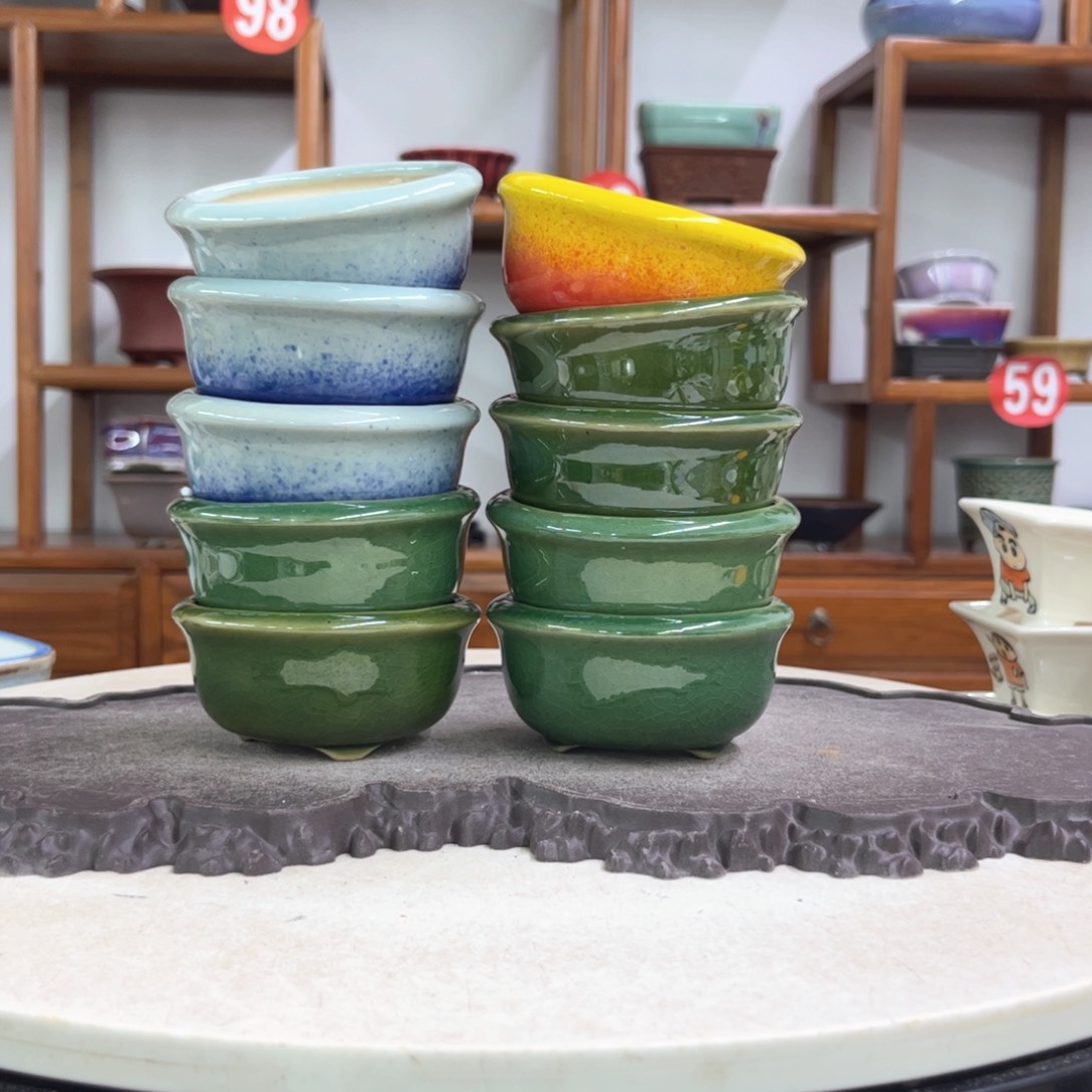 紫砂花盆瑕疵4-9。。。