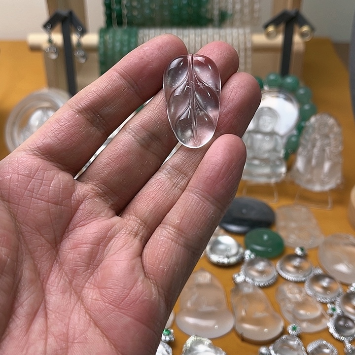 石英质玉叶子未镶嵌