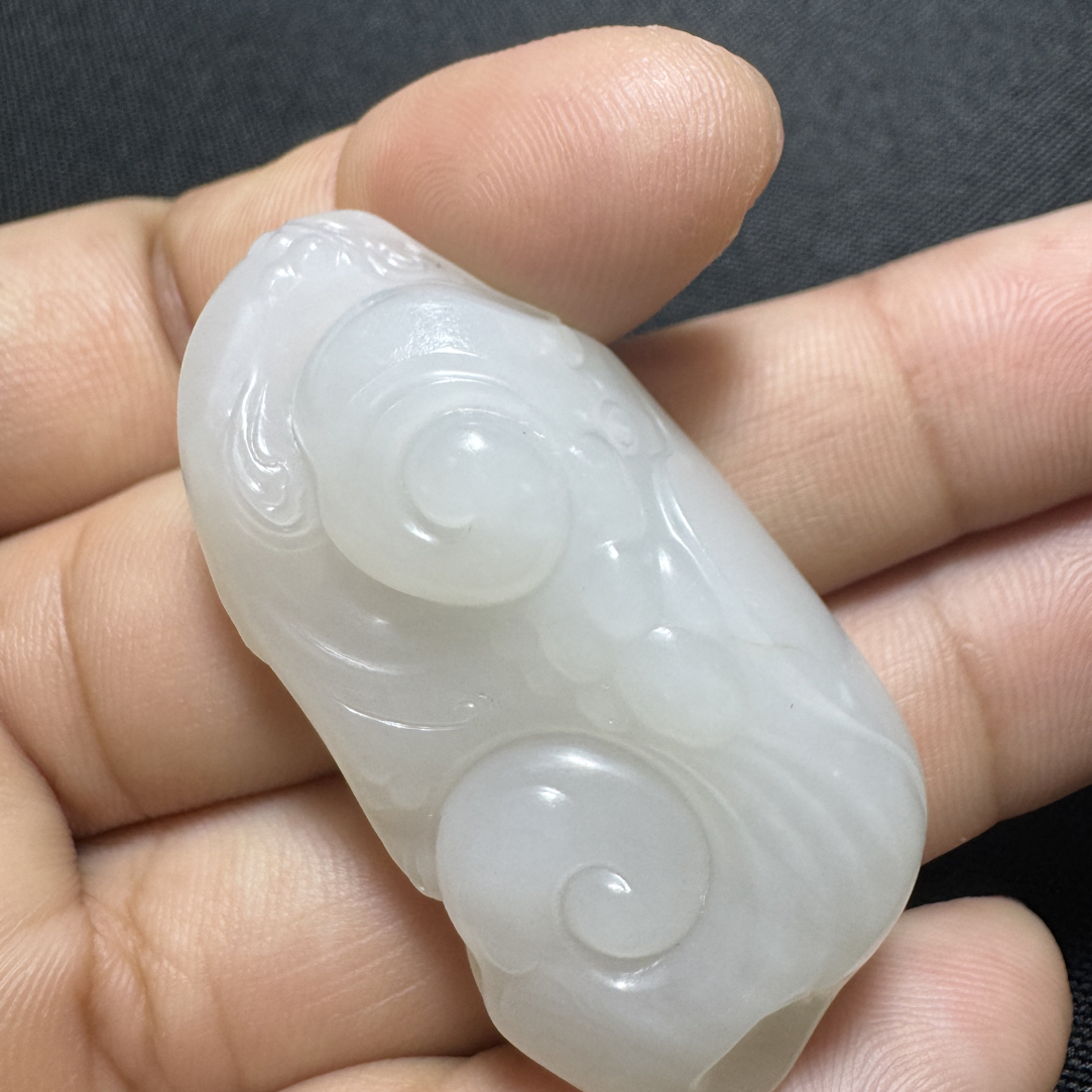 新疆和田玉如意一级白细腻温润男女同款