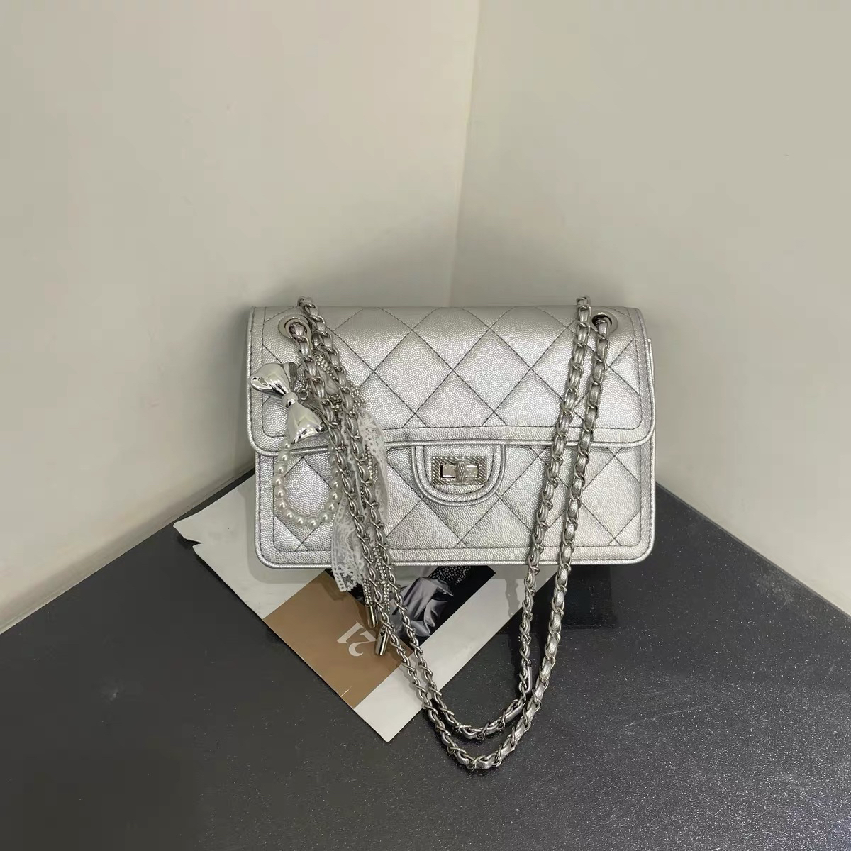 【梓俊箱包】7200新款女包单肩斜挎包链条女斜挎包菱格小方包斜挎包