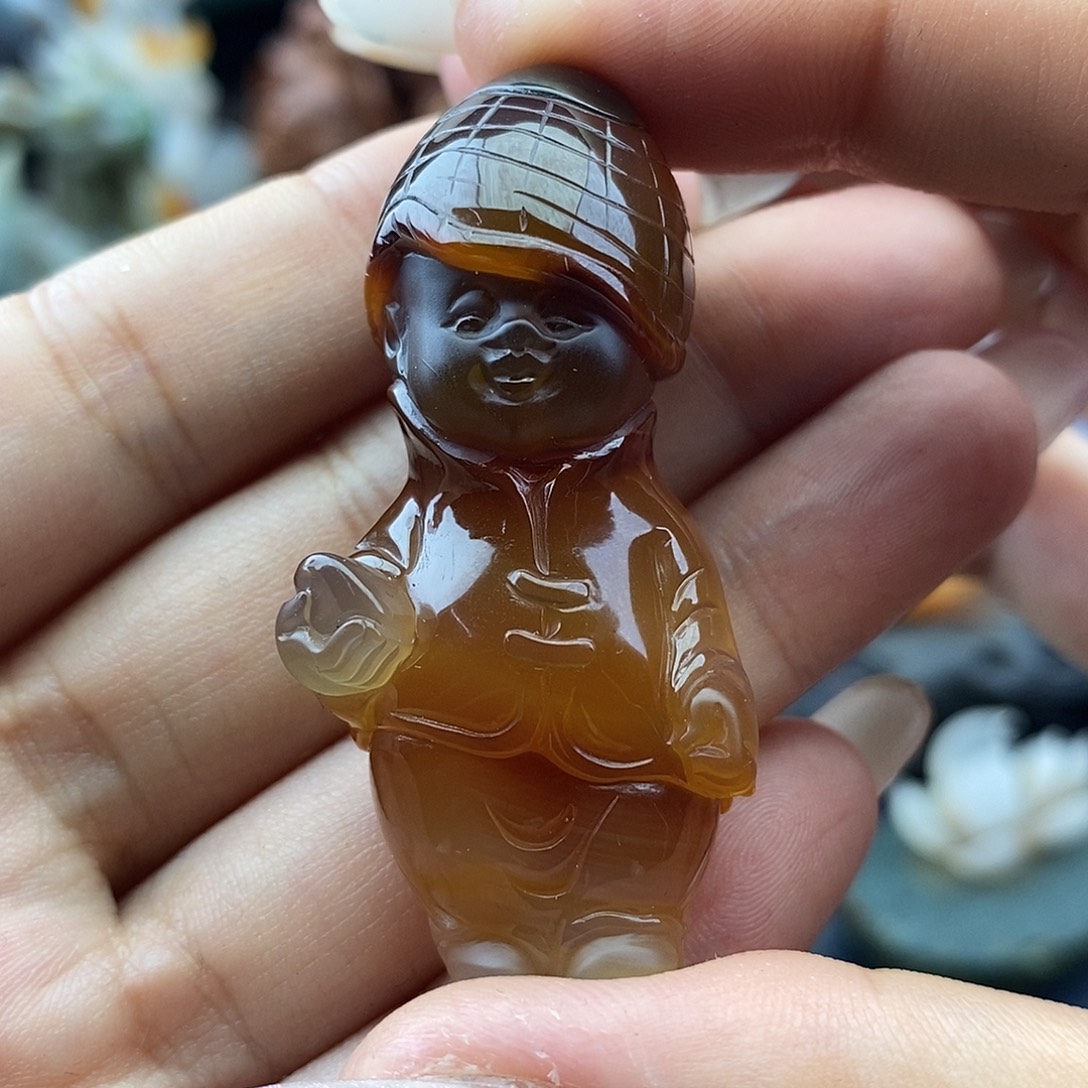 玛瑙未镶嵌手饰玛瑙童子