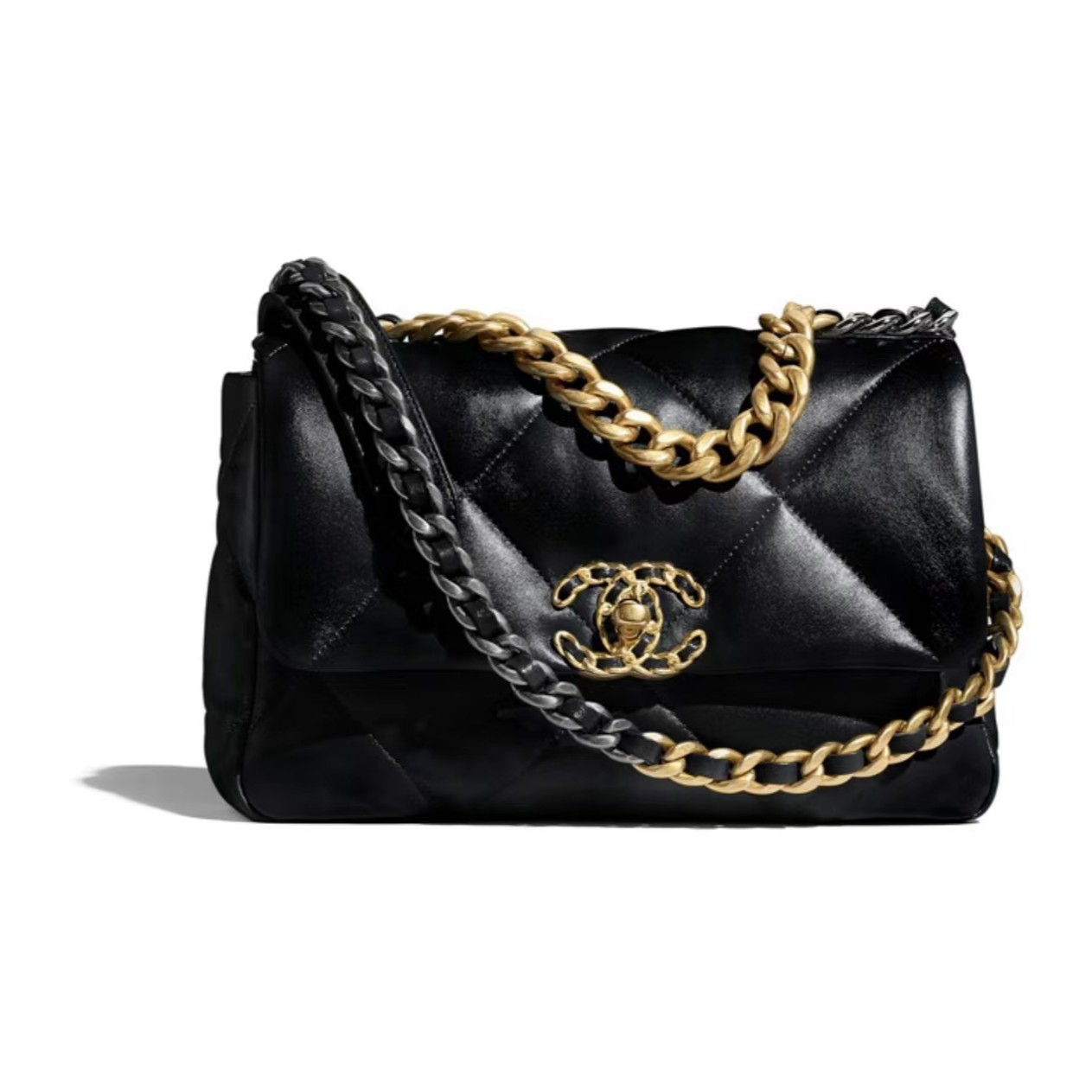 99新 Chanel/香奈儿 19bag系列黑色链条包 小号/中号
