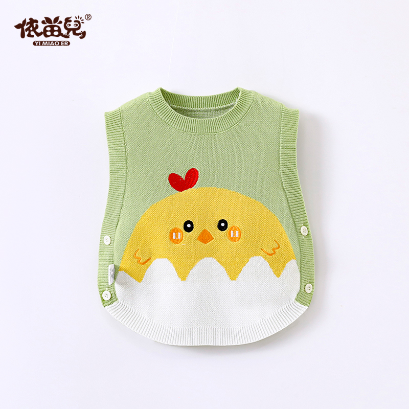 3230春秋宝宝针织马甲婴幼儿坎肩男女宝卡通上衣