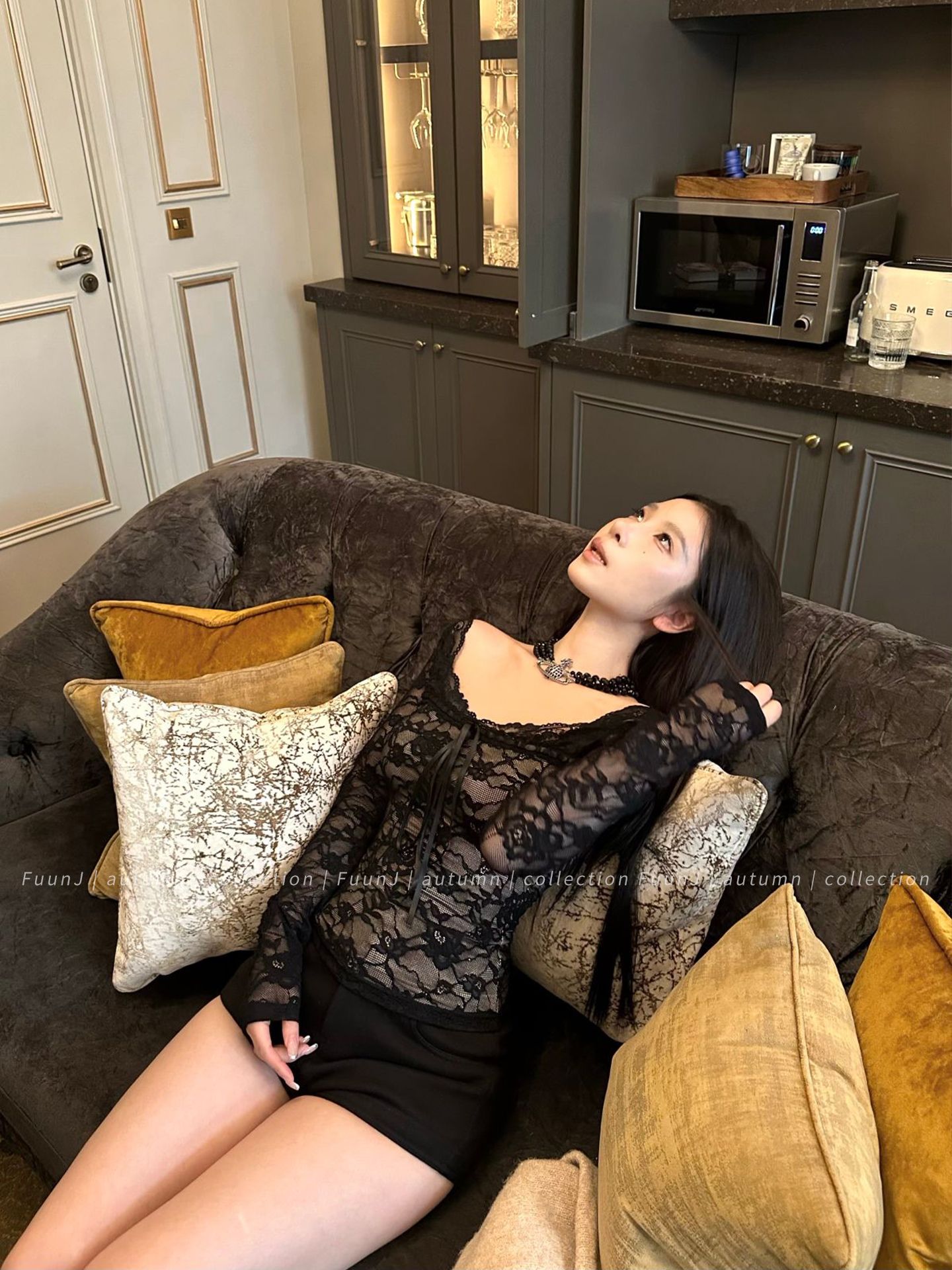 已发货 收腰带胸垫立体蕾丝打底衫女纯欲内搭上衣