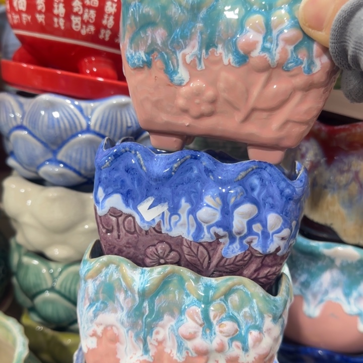 凑9米包邮，有孔，陶瓷花盆