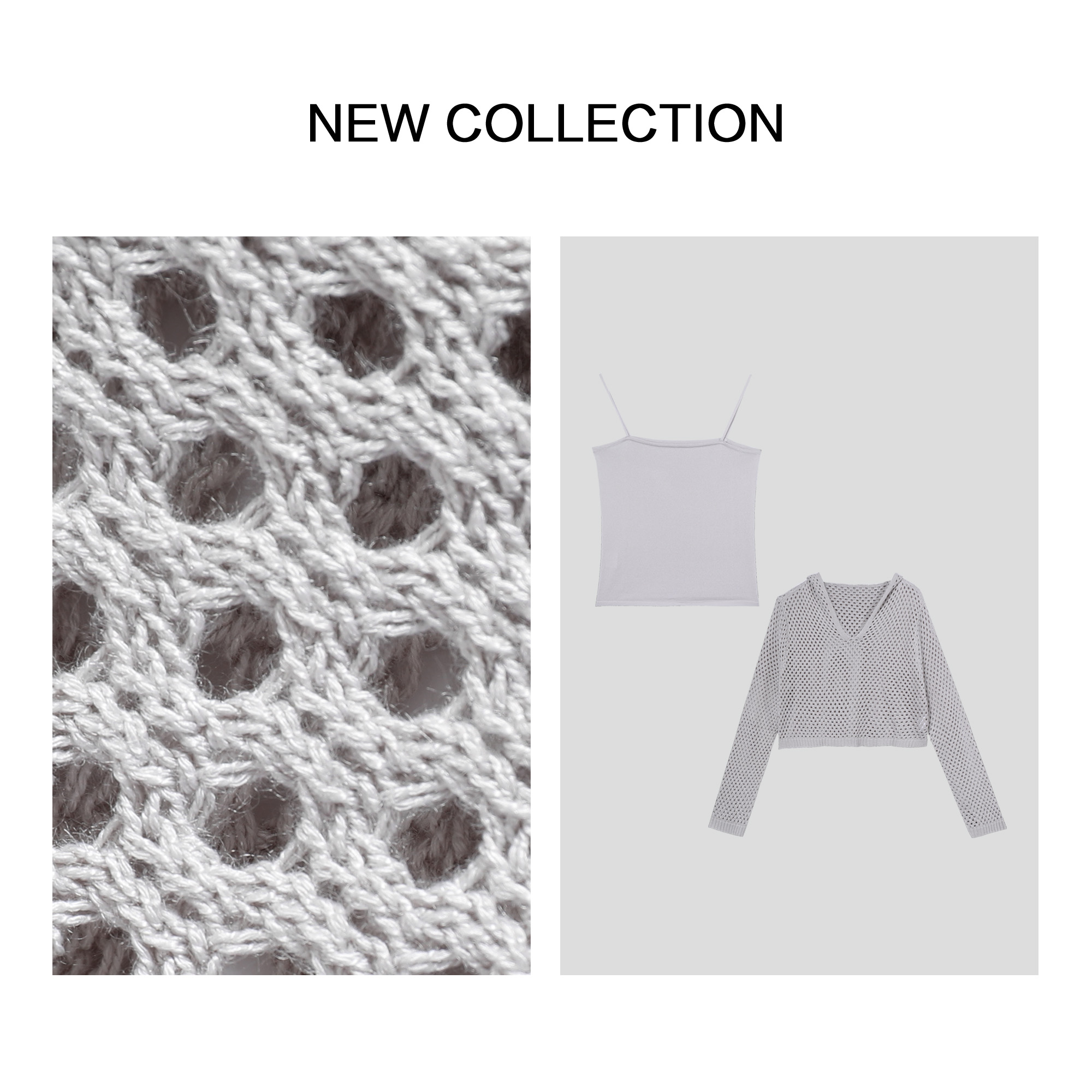 【芳芳专属】X3F39005B 女士长袖线衣与潮流背心组合装-9005