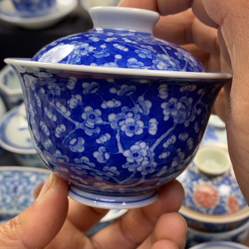 【闪购商品】景德镇青花瓷盖碗