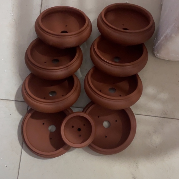 紫砂花盆紫砂花盆口12.5高5.5