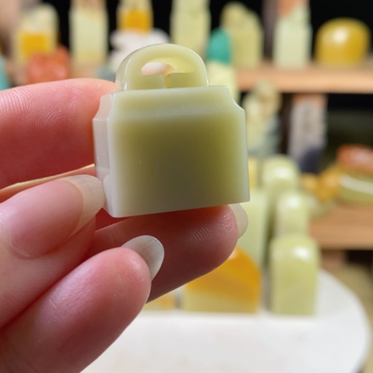 【闪购商品】青田石封门封如意纽………