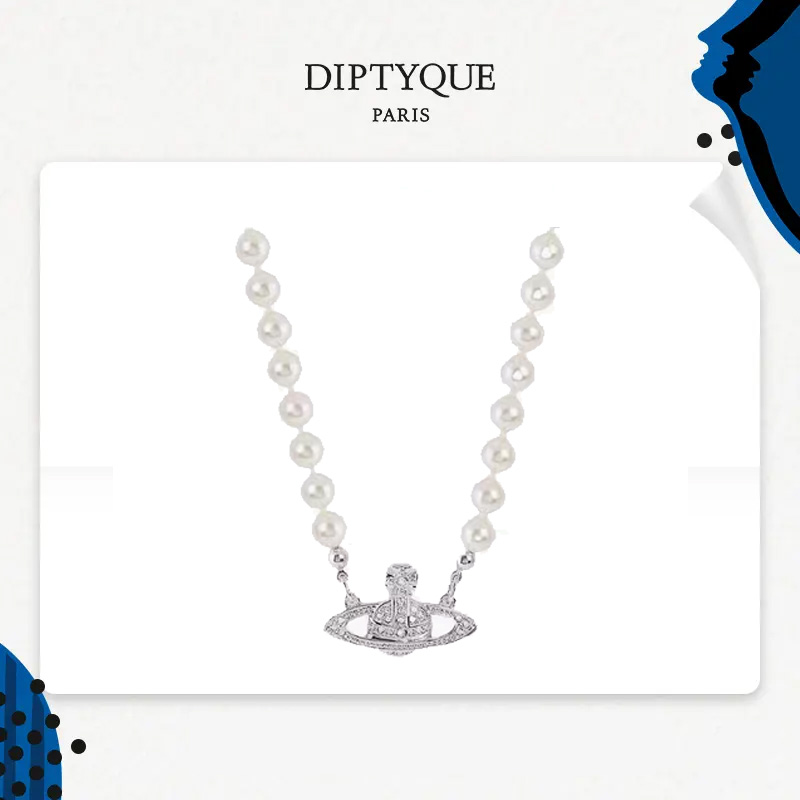 Diptyque「土星系列 」镀K金 单层锁骨链L2-1