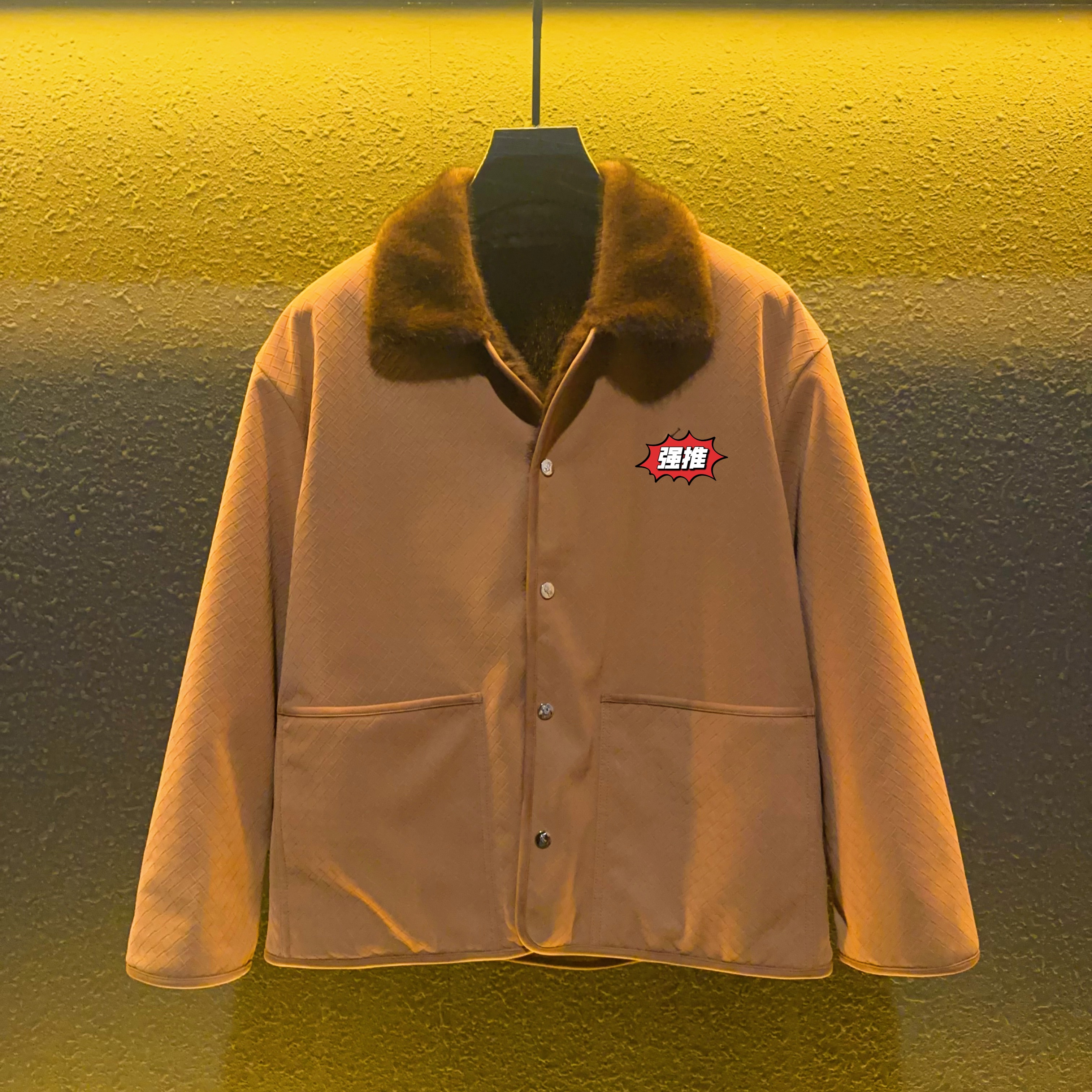 《高级定制》设计师款加厚貉子毛皮草外套