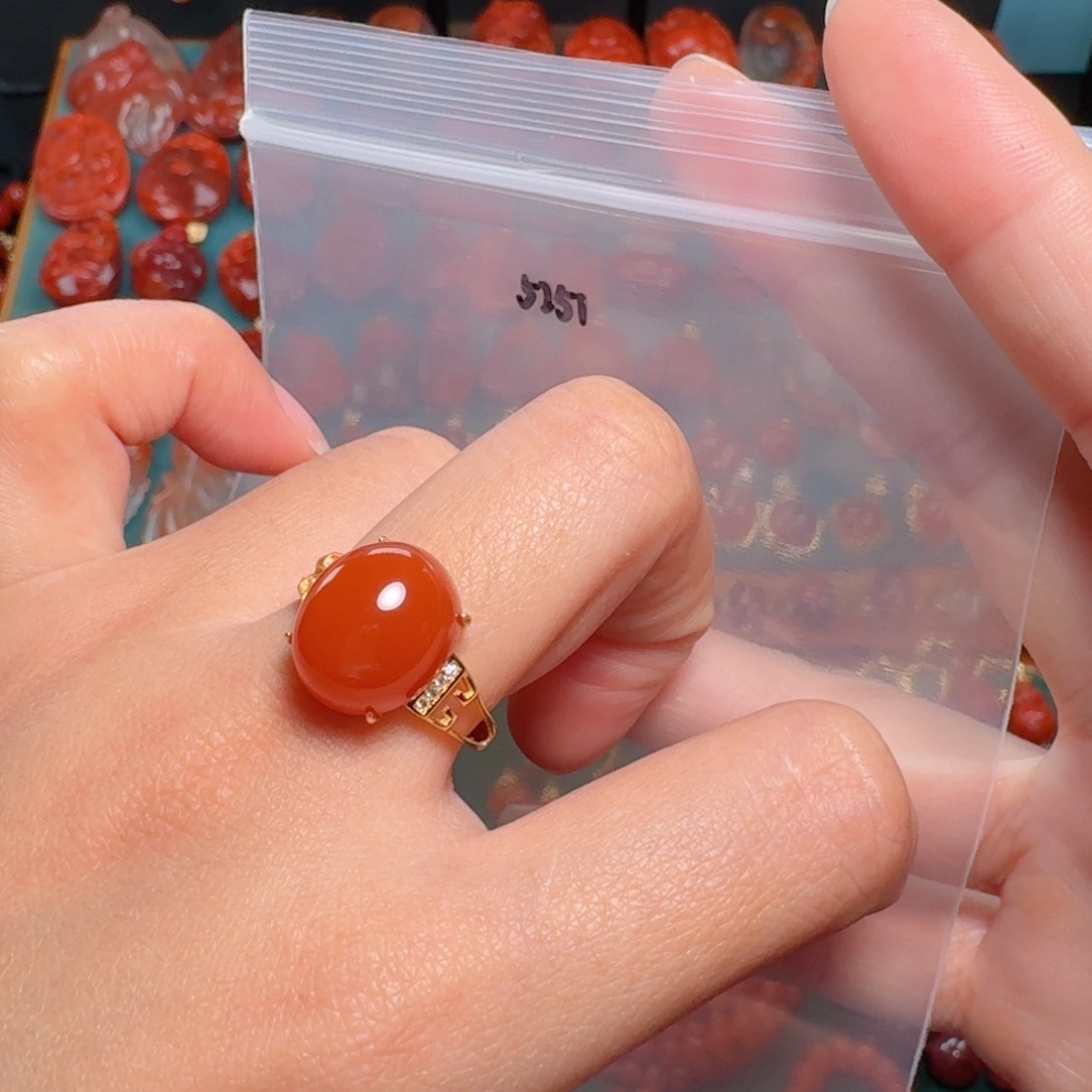 南红玛瑙南红 银S925镶嵌