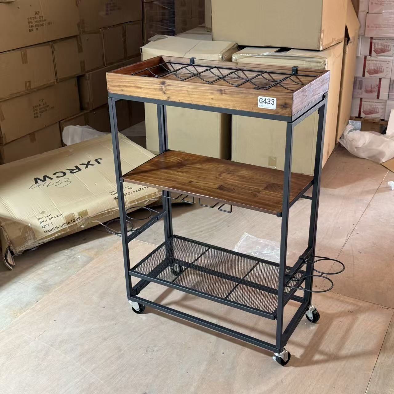 G433#手推车置物架60(86)×30×90CM库存尾货（）3309