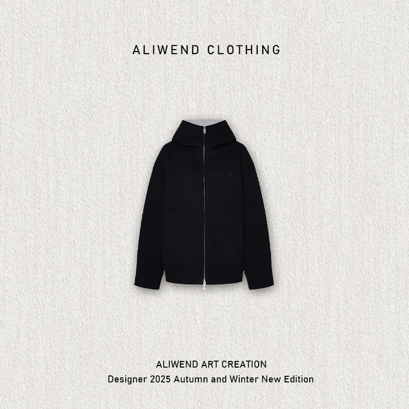 【美式高街】新款休闲时尚通勤撞色加厚高克重连帽卫衣-251075