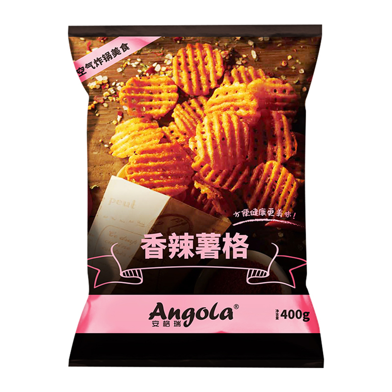 安格瑞【香辣薯格】400g冷冻超脆薯格 顺丰包邮 微辣爽脆解馋零食