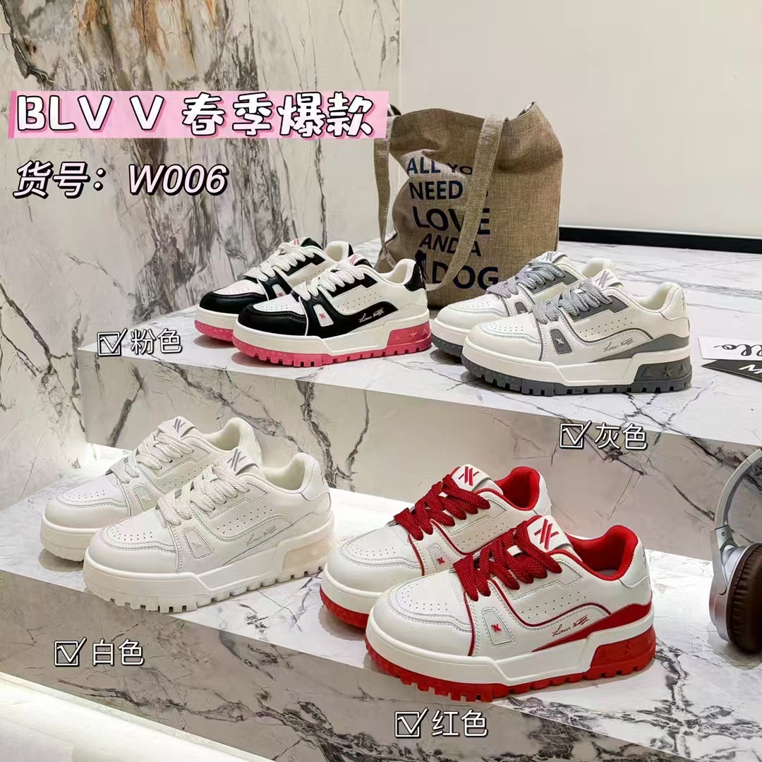 【W006】春季爆款新款轻奢女鞋小白鞋女款白色厚底休闲鞋百搭运动鞋