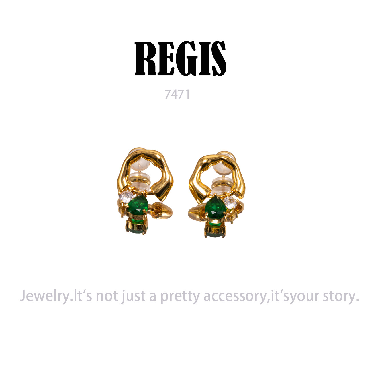 镀K金 REGIS   耳饰～7471