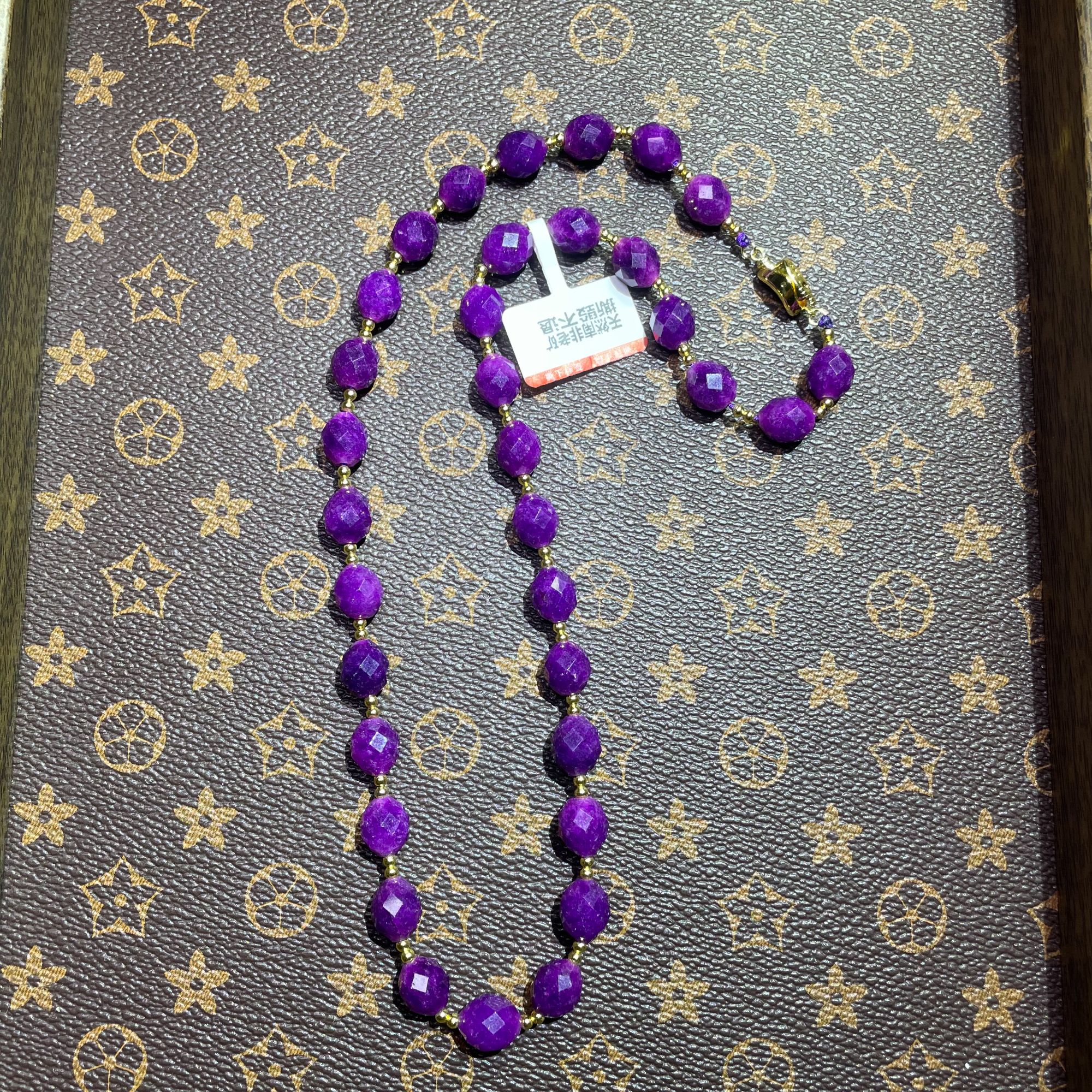 B002皇家帝王玉化紫钻切刻面项链