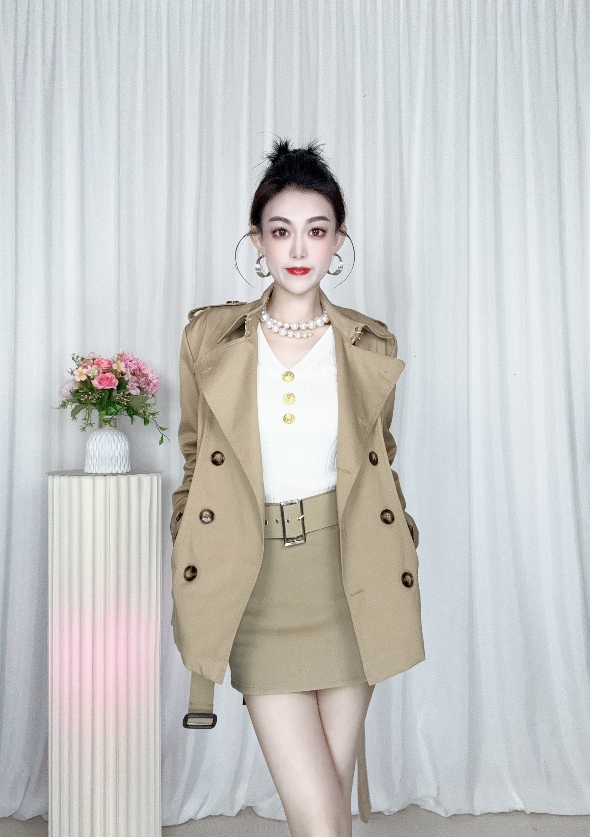 中长款短款西装领风衣秋季女装设计感网红高货外套