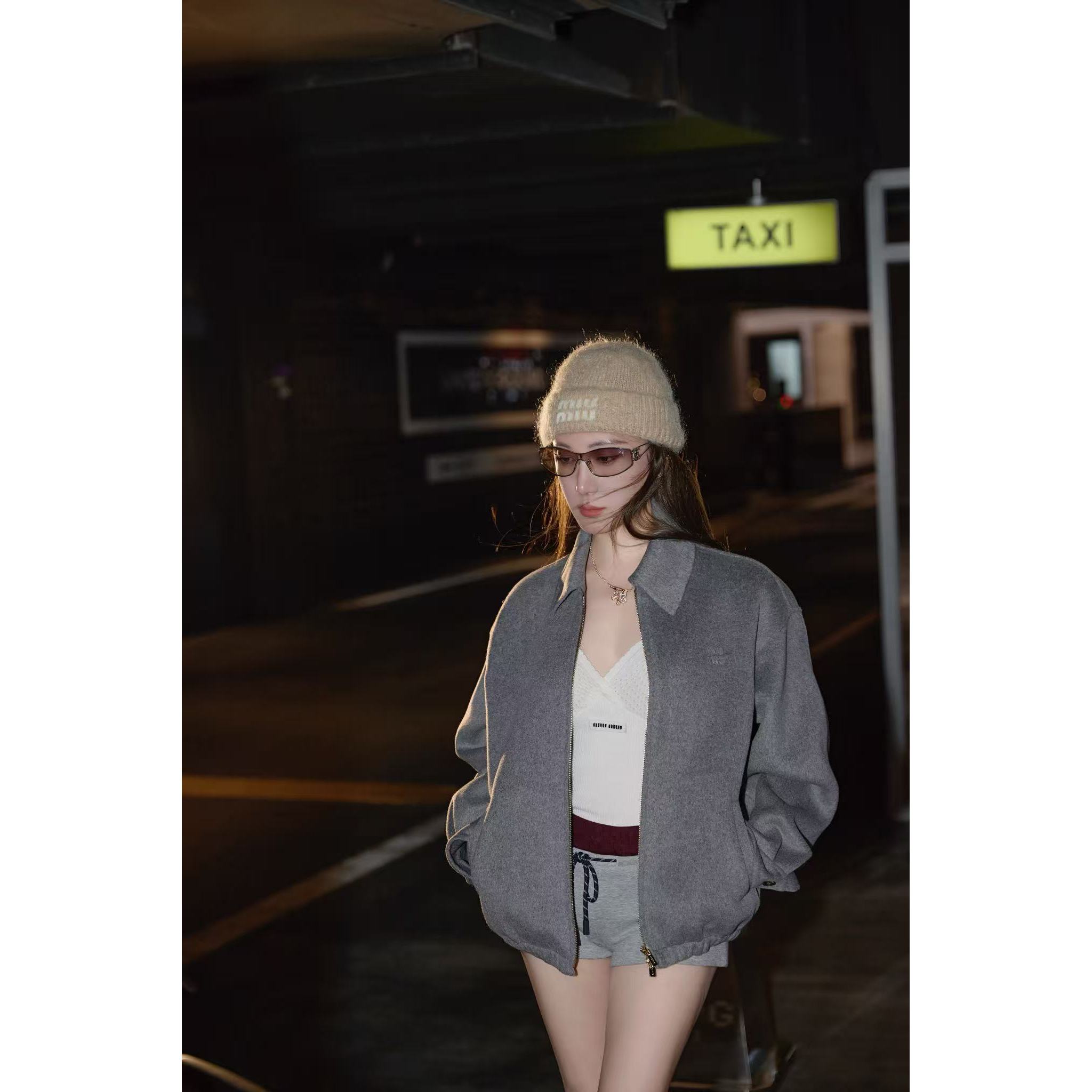 PHITHA ‘墟实‘ 羊绒羊毛老钱风拉链短外套夹克 