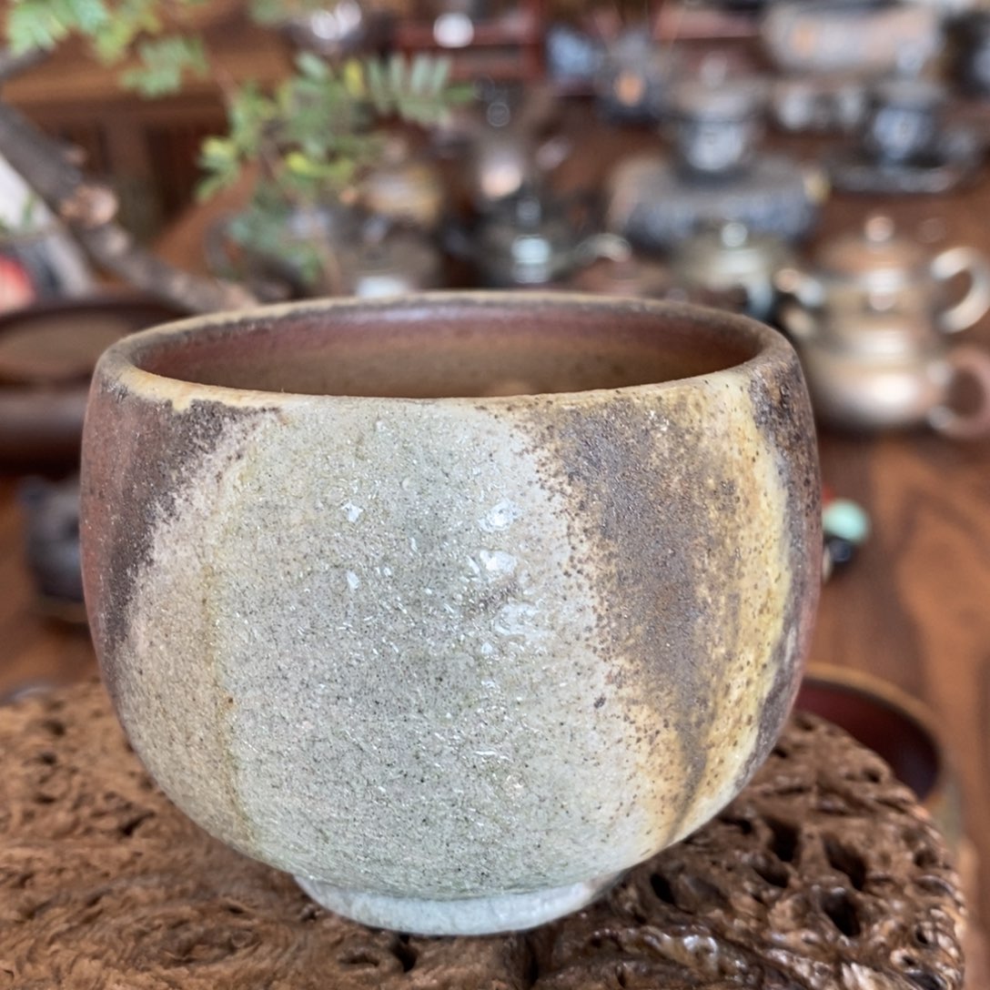 建水紫陶.全手工纯柴烧主人杯.微瑕小包