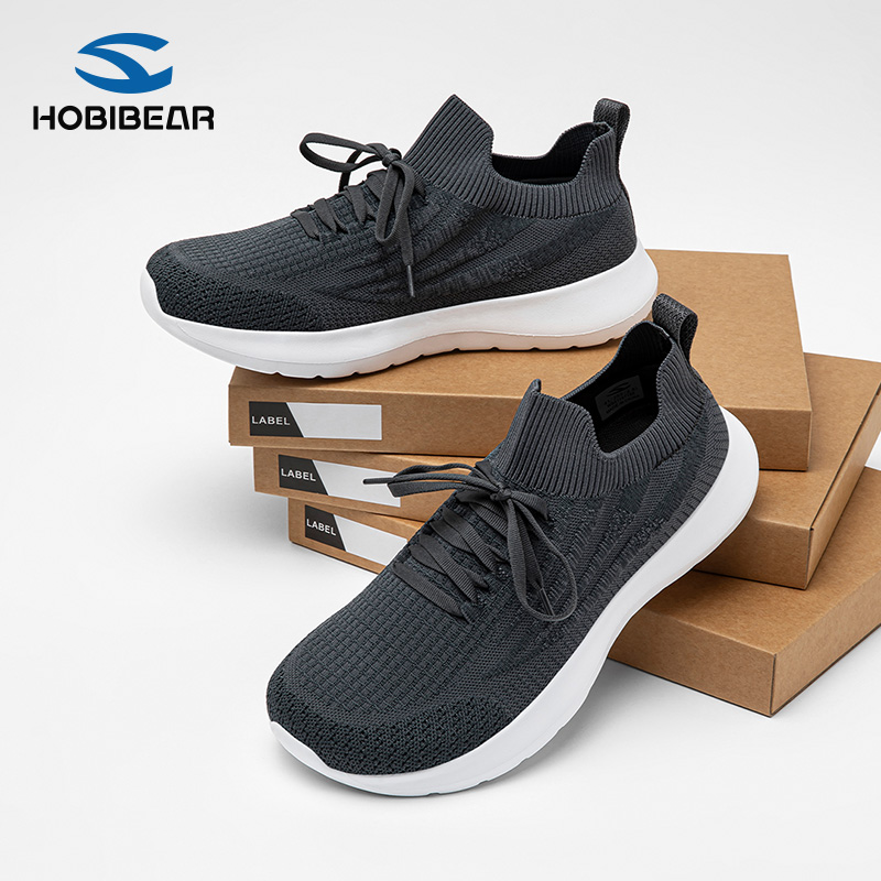 HOBIBEAR宽楦赤脚男鞋四季透气平跟薄款时尚休闲男士轻便男鞋7155