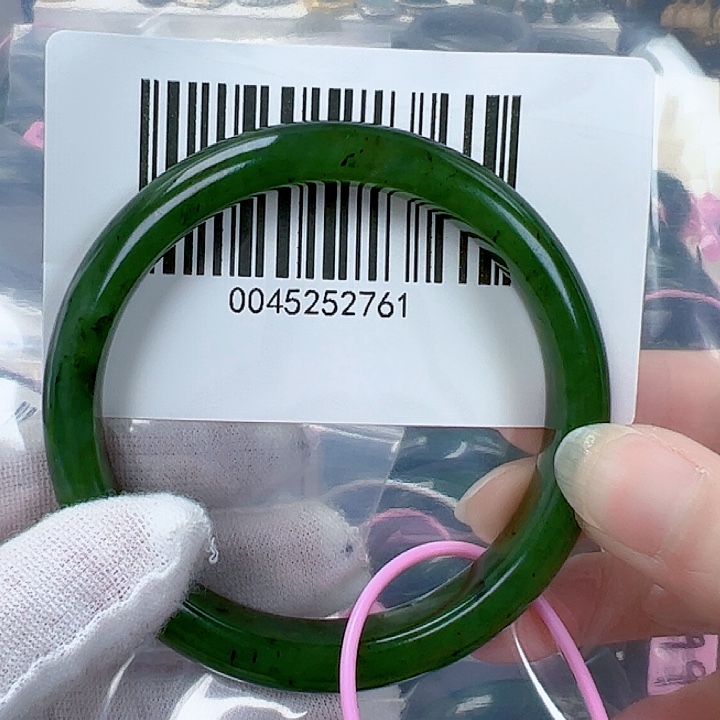 和田玉（碧玉）手镯未镶嵌58