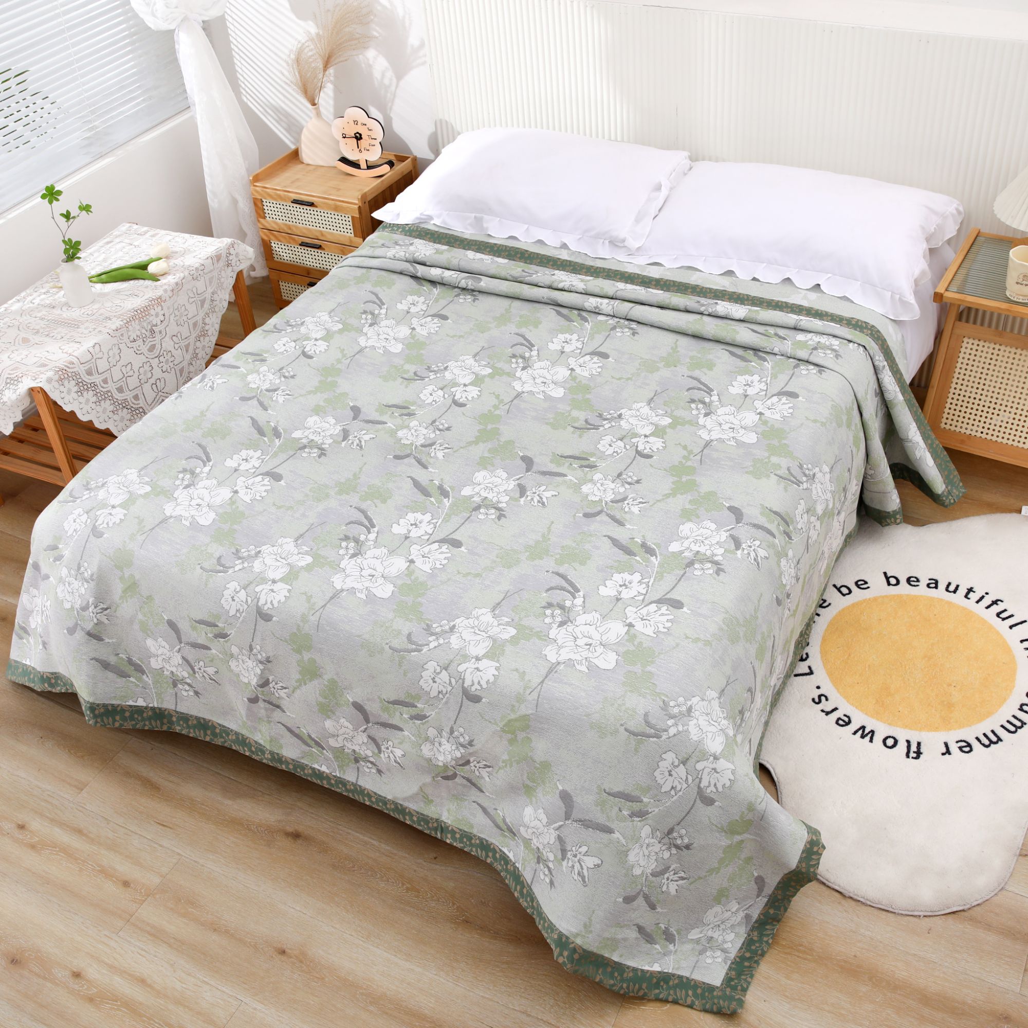 【花小路】230*250 高端简约透气舒适多功能床盖