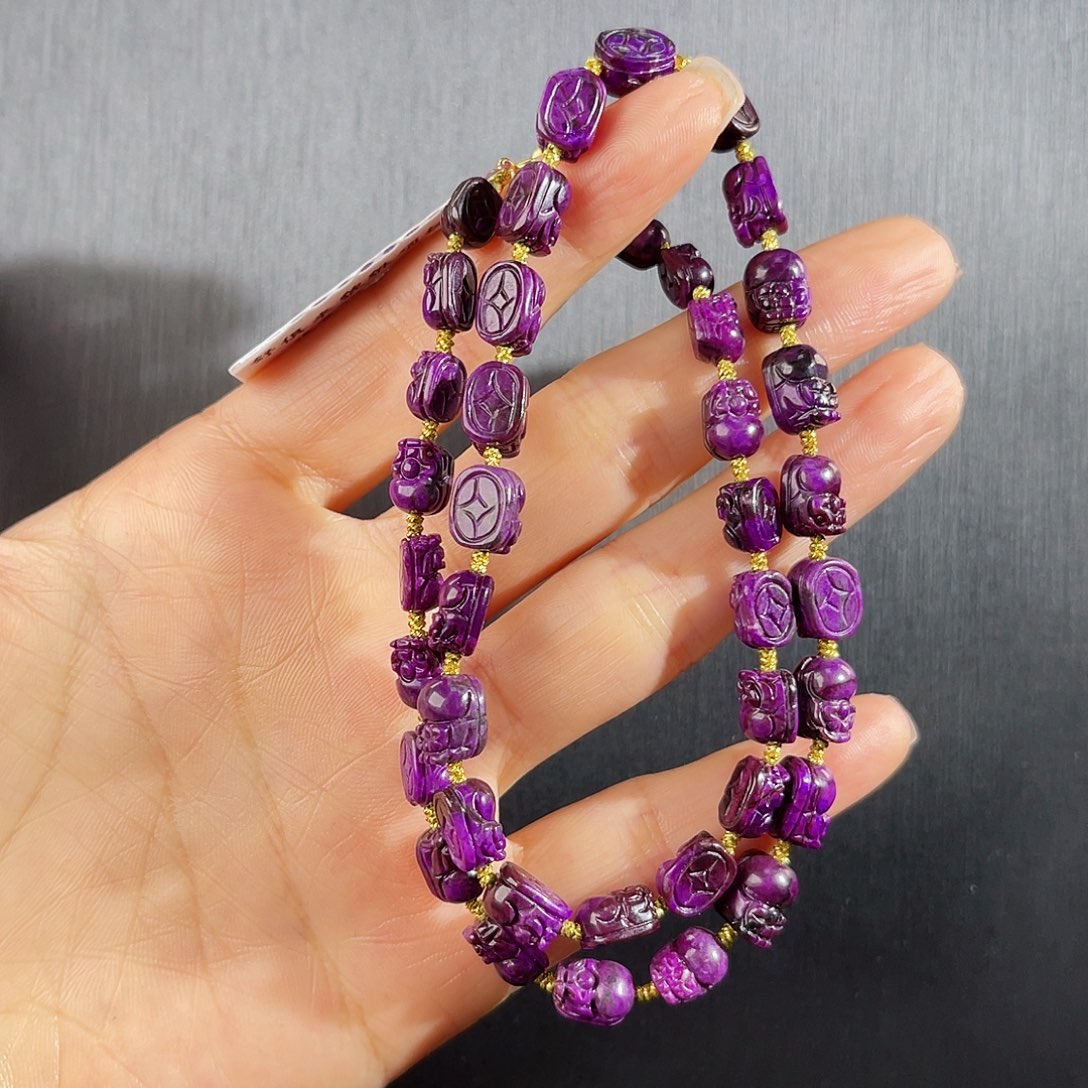 苏纪石（舒俱来）南非舒俱来老矿料项链k金未镶嵌